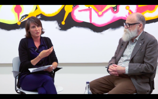 AA Bronson in conversation w Emily Pethick @ Maureen Paley (2015).