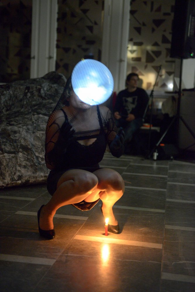 <i>ALPINA HUUS.</i> (2015). Performance. Schinkel Pavilion, Berlin. Photo by Jason Harrell.