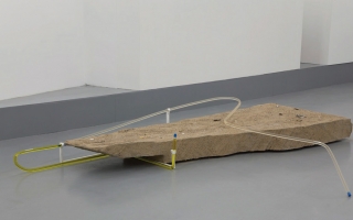 Anne de Vries, 'At Capbreton Beach' (2014). Install view. Courtesy the gallery.