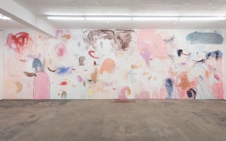 Megan Rooney, 'Doggy breath' (2015) Install view. Courtesy Seventeen gallery.