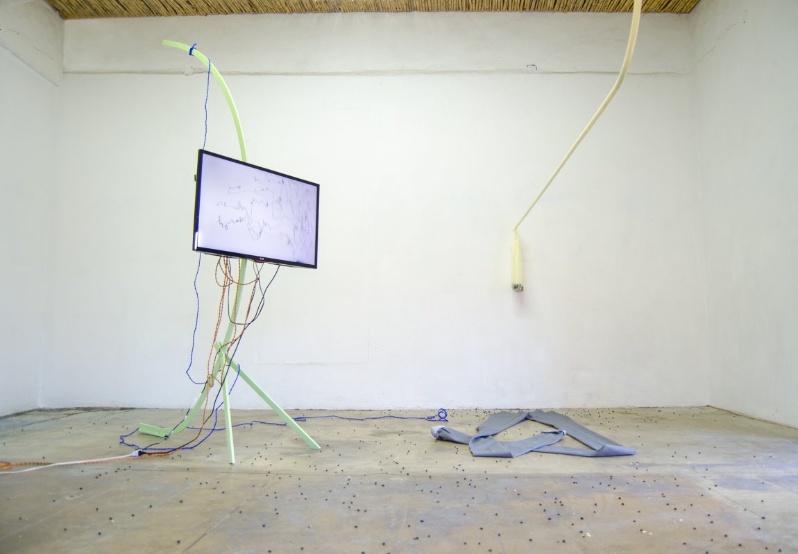 Beatriz Olabarrieta, 'Diagonal Z Jeans' (2014) exhibition photos