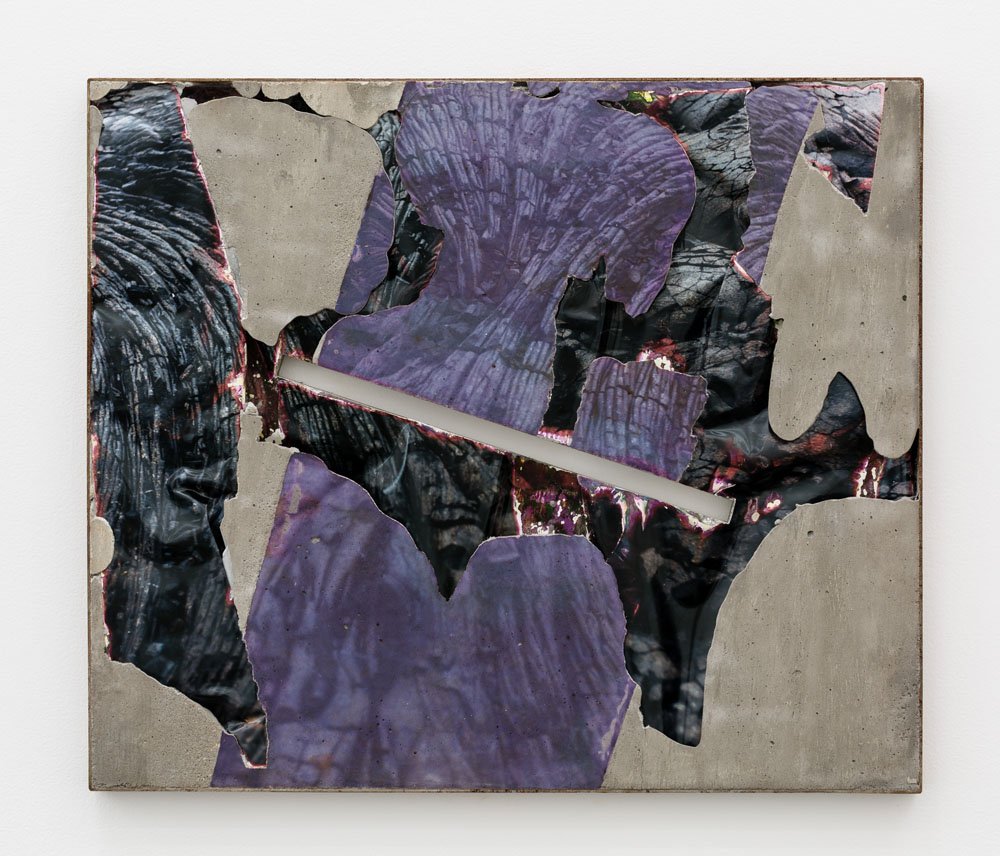 Letha Wilson, 'Kona Lava Black Slash (Steel)' (2015). Install view. Courtesy Anat Ebgi, Los Angeles.