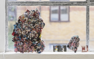 Right to left: Deanna Havas, 'Untitled', 'Untitled', 'Untitled', 'Untitled', 'Untitled' (2016). Installation view. Courtesy LD50, London.