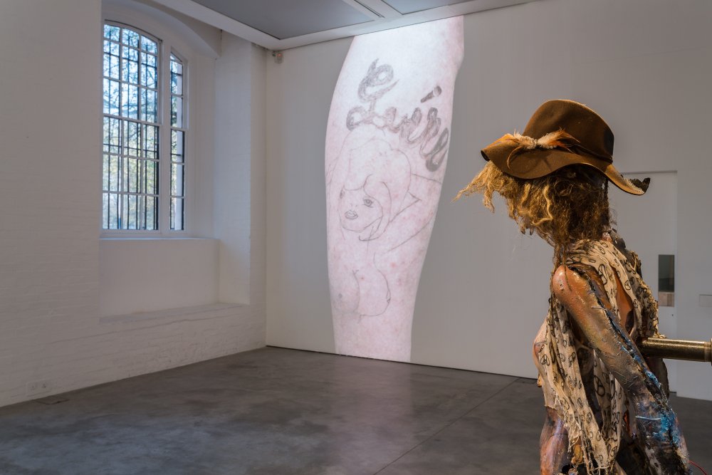Left-right: Morag Keil + Stuart Uoo. Installation view of <i>Looks</i> (22 April 2015 - 21 June, 2015). Institute of Contemporary Arts London (ICA). Photo by Mark Blower.
