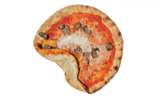 Lorna Mills, 'The Pizza Is Ruined' (2015) Install view. photo by paul barsch & simona lamparelli. Pizza Al Volo, Venice.