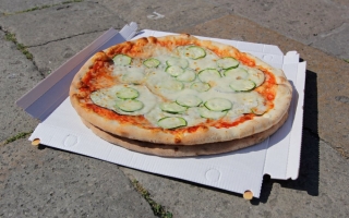 Paul Barsch, 'pizza' (2015) Install view. photo by paul barsch & simona lamparelli. Pizza Al Volo, Venice.