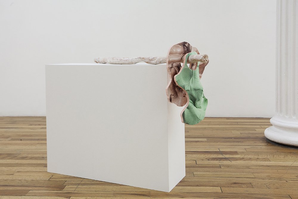 Rachel de Joode, <i>Two Surfaces and a Squish</i> (2015) Install view. Courtesy KANSAS, New York.
