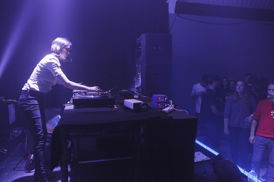 Helena Hauff at Space-Time Festival (2014). Photo by Mike Cameron. Courtesy Wysing Arts Centre.