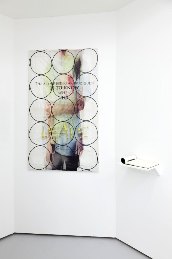 Aude Pariset Bedroom Posters (To Leave) 2014 Inkjet prints on spring roll rice paper sheets bedsheet fabric 91 x 156 cm
