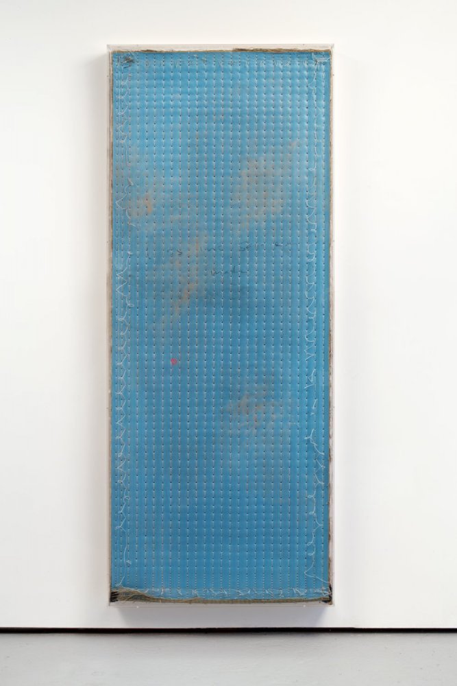 Yves Scherer, 'Sirens (Sauereien)' (2014) Tatami Mat perspex wood oil marker Pen make-up 198 x 78 x 9.7 cm