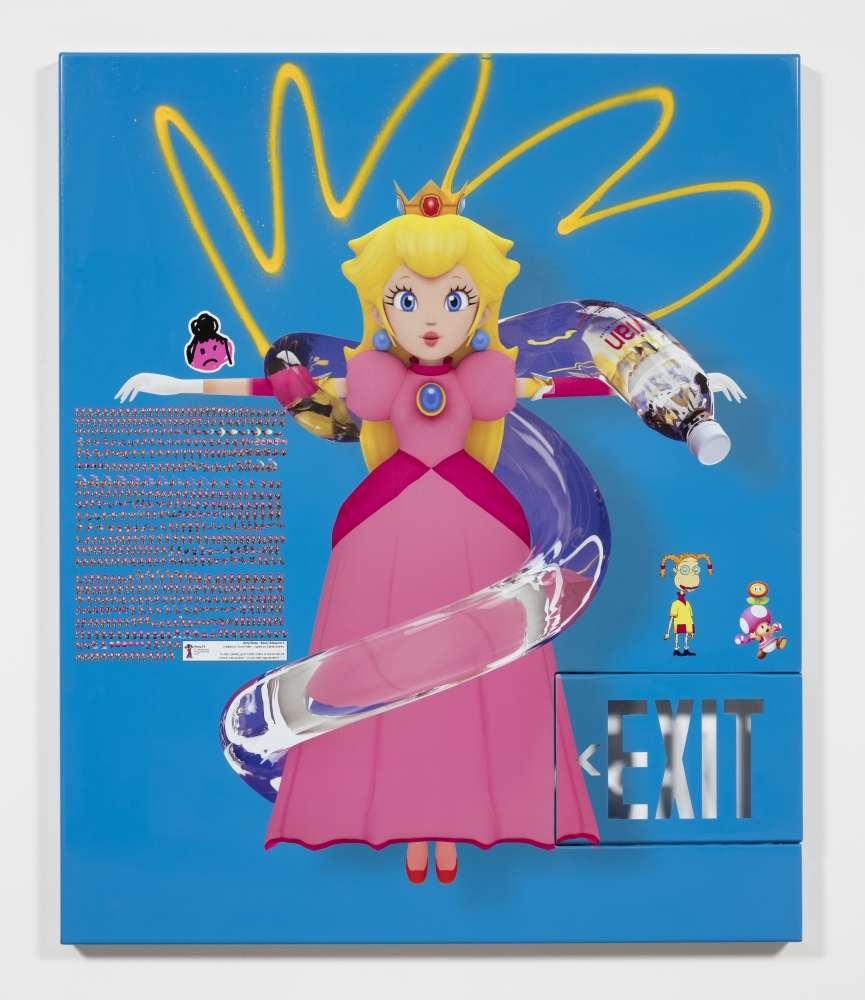 Yung Jake, 'princess peach (w eliza and toadette and amy rose)' (2017) Installation view. Courtesy the artist + Steve Turner, Los Angeles.